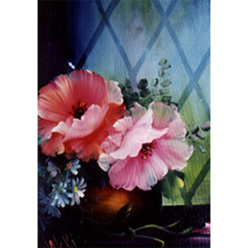 Bob Ross How-To Painting Packet Florals - Poppies In Window