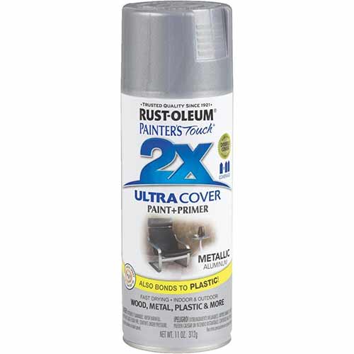 2x Ultra Cover 12oz Satin Spray- Aluminum