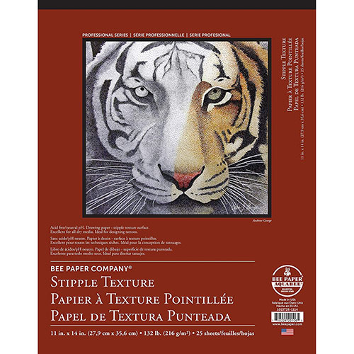 Bee Paper Stipple Texture Drawing Pad 11" x 14" - (25 Sheets, 132lb)
