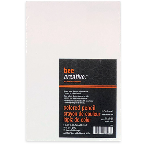 Bee Creative Colored Pencil Art Paper 6" x 9" - (25 Sheets, 90lb)