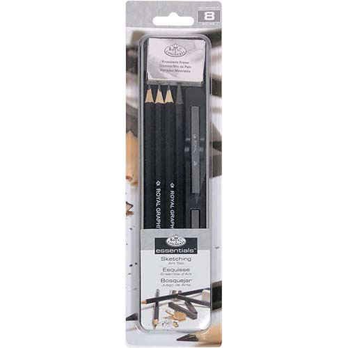 Royal Langnickel Essentials Tin Box Mini Sketching Art Set - (8 Pieces)  RSET-ART2603
