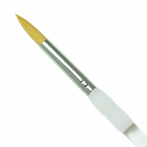 Royal Langnickel Soft-Grip Gold Taklon Brush - Short Handle, Round #14