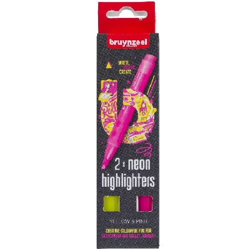 Bruynzeel Neon Highlighters- 2ct Neon Yellow & Pink  RT60283002