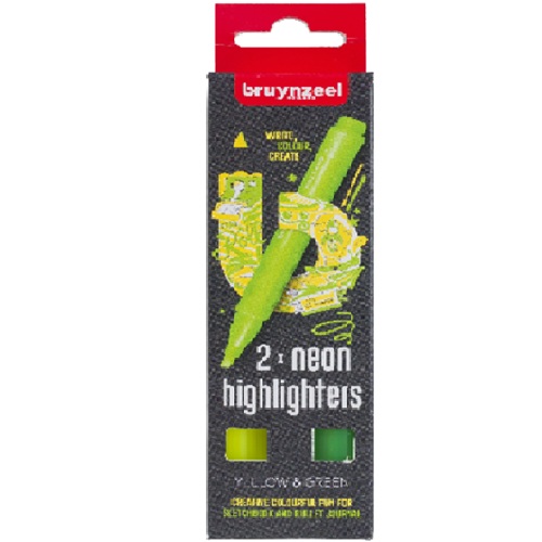 Bruynzeel Neon Highlighters- 2ct  Neon Yellow/Green  RT60283102