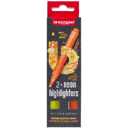 Bruynzeel Neon Highlighters- 2ct  Neon Yellow/Orange RT60283202