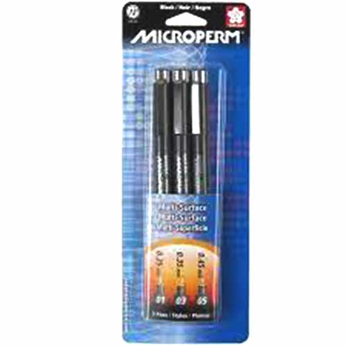 Sakura Microperm Black-3 pk