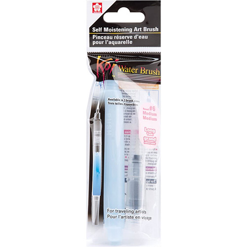 Sakura Koi Self Moistening Water Brush - Long Tank, Round #6