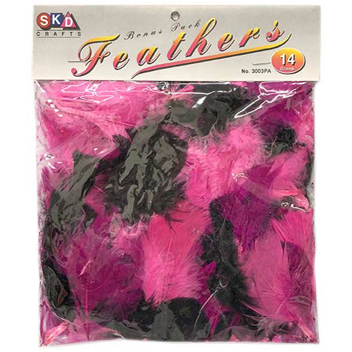 SKD Crafts Fluffy Feathers - (.5oz/14g) Passion Colors