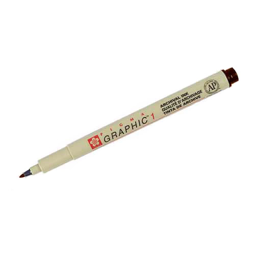 Sakura Pigma Graphic Pen - Sepia, 1