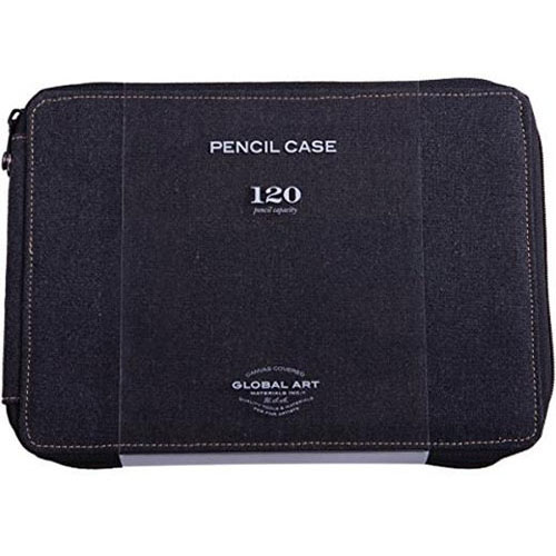 Speedball Global Art Canvas Pencil Case Black - Holds 120 Pencils