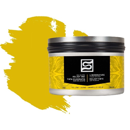 Speedball Yellow Oil Based Relief Block Printing Ink Can (8oz)  SP3915