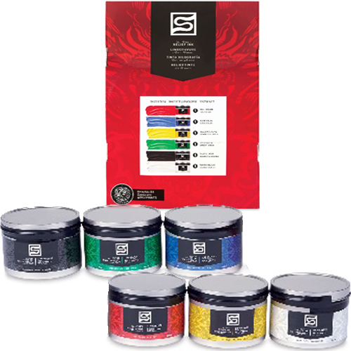 Speedball Oil Based Relief Block Printing Ink Can Set (6ct x 8oz)  SP3930