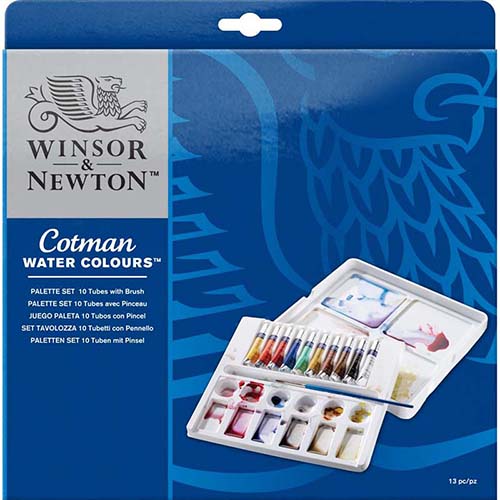 Winsor & Newton Cotman Water Colours Set  (10 Tubes) Palette Set