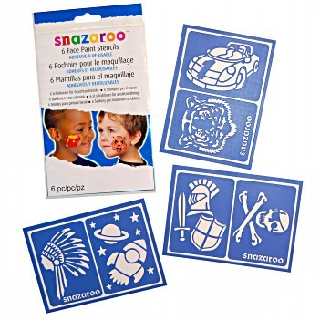 Snazaroo Face Paint Stencils (Set of 6) - Action and Adventure