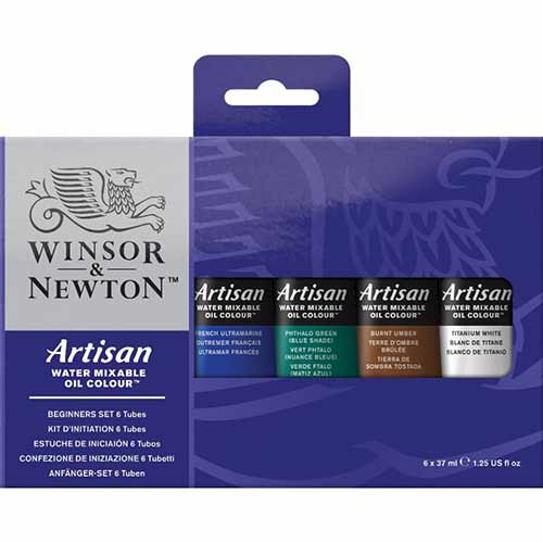 Winsor & Newton Artisan Water Mixable Oil Beginners Set -(6x37ml) Assorted Colors