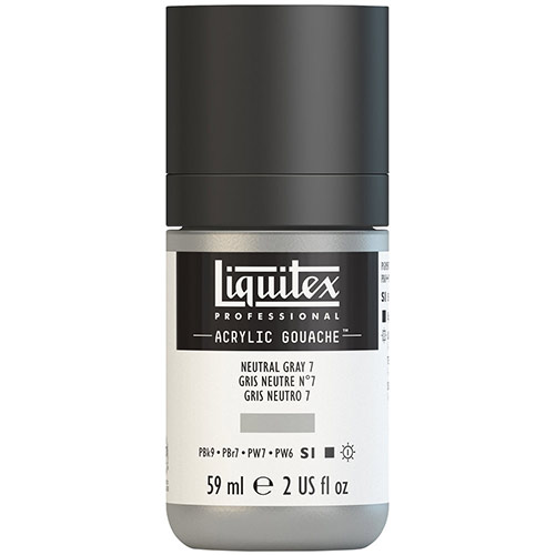 Liquitex Professional Acrylic Gouache Paint - (2oz/59ml) Neutral Gray 7