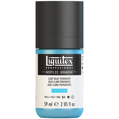 Liquitex Professional Acrylic Gouache Paint - (2oz/59ml) Light Blue Permanent