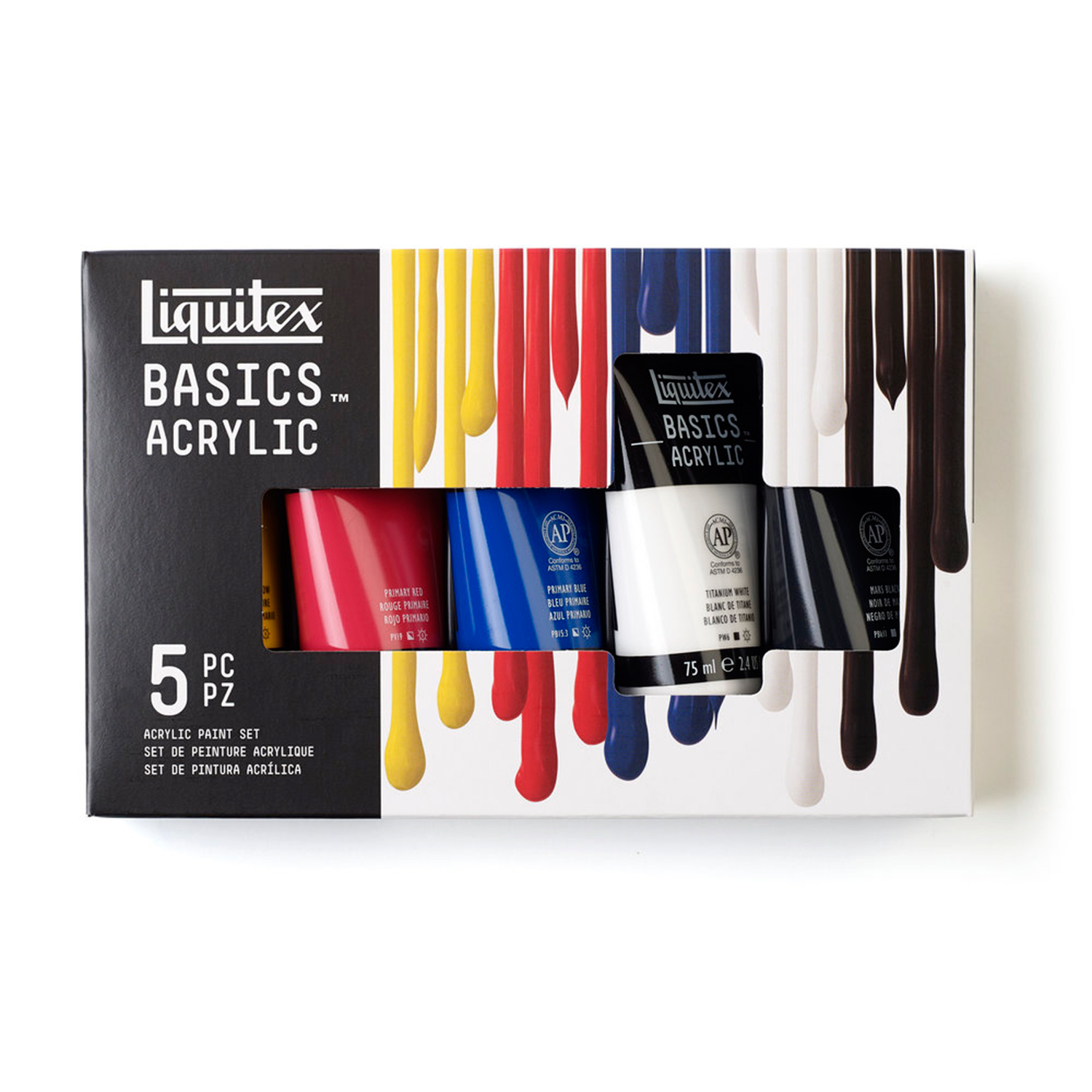Liquitex Basics Acrylic 75ml Tube set - (5 Pieces)