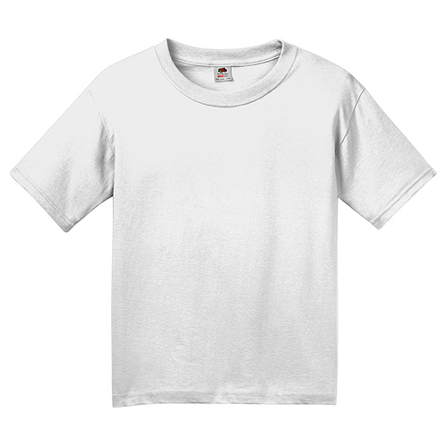White Cotton Unisex T-Shirt - Youth Large