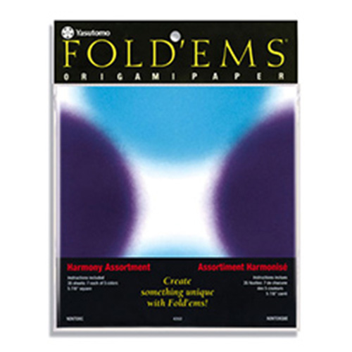 Yasutomo Fold'Ems Origami Paper 5 7/8" - (35 Sheets, 5 colors) Harmony Assortment
