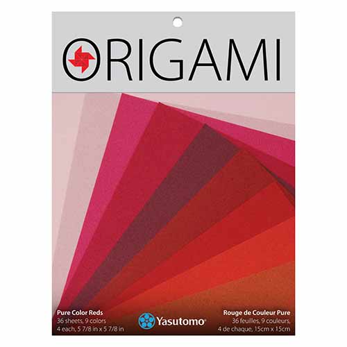 Yasutomo Pure Color Reds Origami Sheets 5 7/8"-36ct
