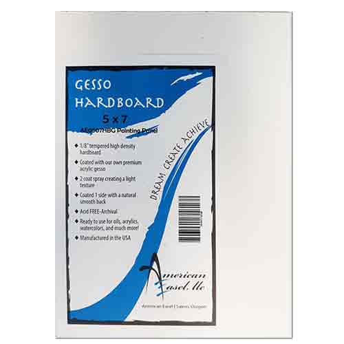 American Easel Tempered Gessoed Hardboard Panel 5"x7"