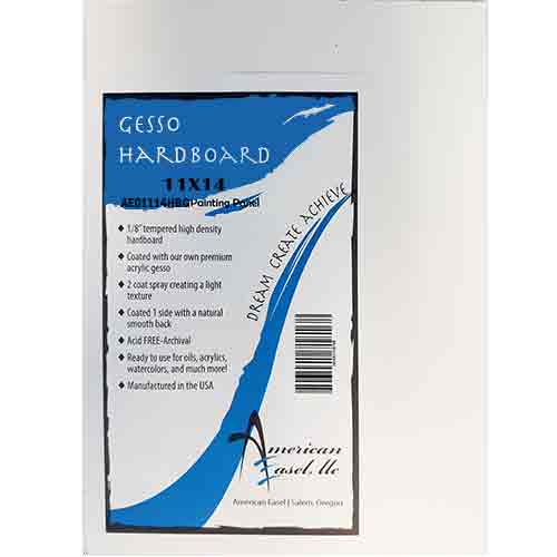 American Easel Tempered Gessoed Hardboard Panel 11"x14"