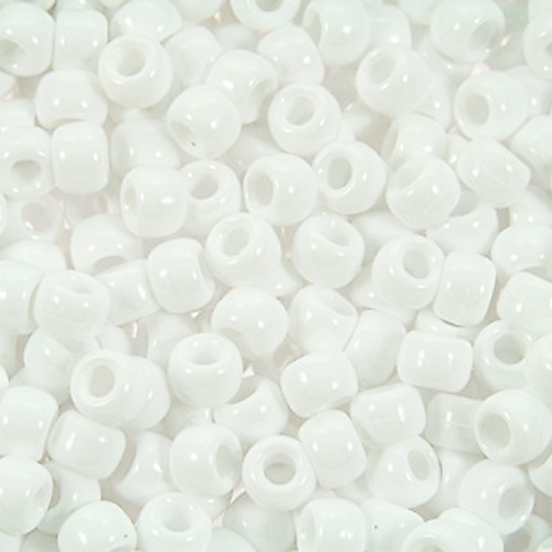The Beadery Super Value Pony Beads – (900 Pieces) Opaque White