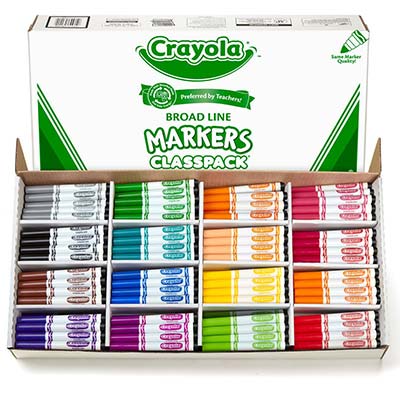 Crayola Broad Line Markers Classpack - (256 Pieces) 16 Colors