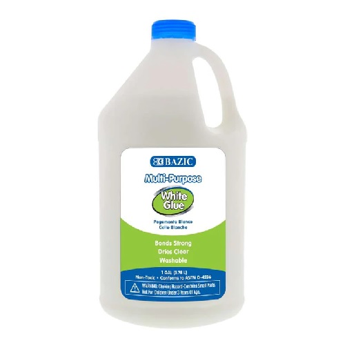 Bazic Multi-Purpose Washable White Glue Gallon  128FL OZ