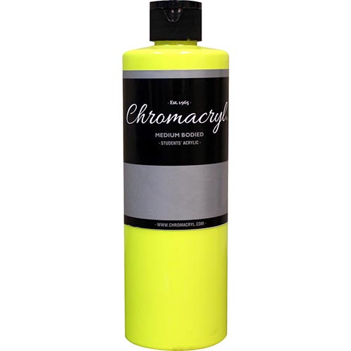Chromacryl Acrylic Paint - (16.9oz/473ml) Neon Yellow