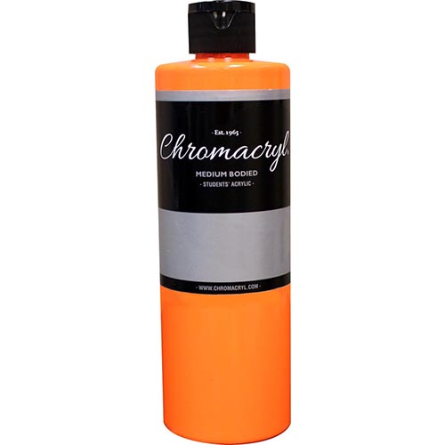 Chromacryl Acrylic Paint - (16.9oz/473ml) Neon Orange