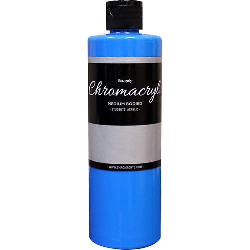 Chromacryl Acrylic Paint - (16.9oz/473ml) Neon Blue
