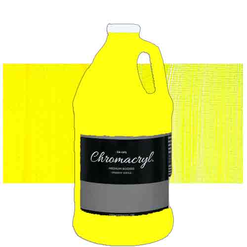 Chromacryl Acrylic Paint  2 Liter (67.7oz)- Neon Yellow