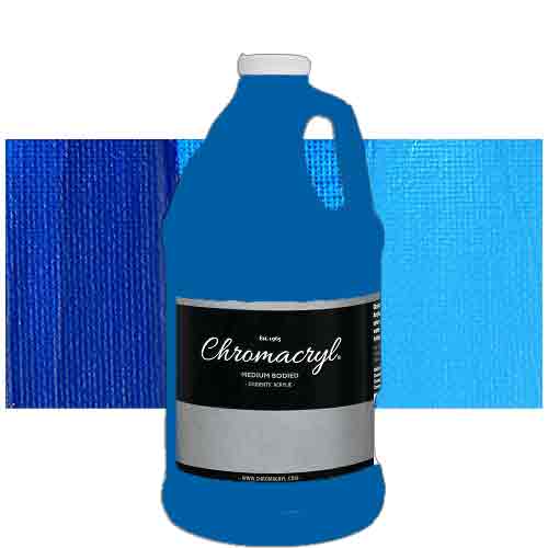 Chromacryl Acrylic Paint  2 Liter (67.7oz)- Neon Blue