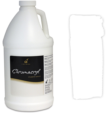 Chromacryl Acrylic Paint  2 Liter (67.7oz)- Block Out White