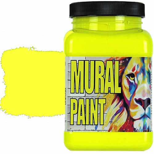 Chroma Acrylic Mural Paint - (16oz/474ml) CH2514 Techno Yellow (neon yellow)