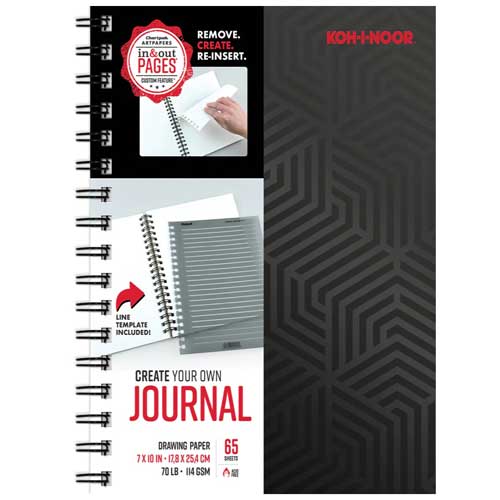 Koh-I-Noor Journal with Line Template 7X10  70lb  65 sheets
