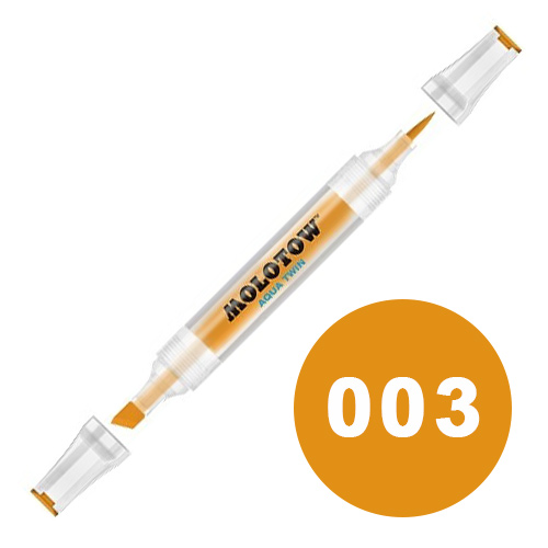 Molotow Aqua Twin Marker 2-6mm / Soft Brush - 003 Orange