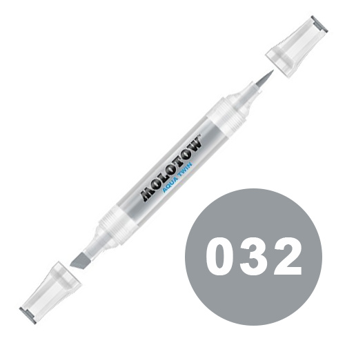 Molotow Aqua Twin Marker 2-6mm / Soft Brush - 032 Cool Grey 03