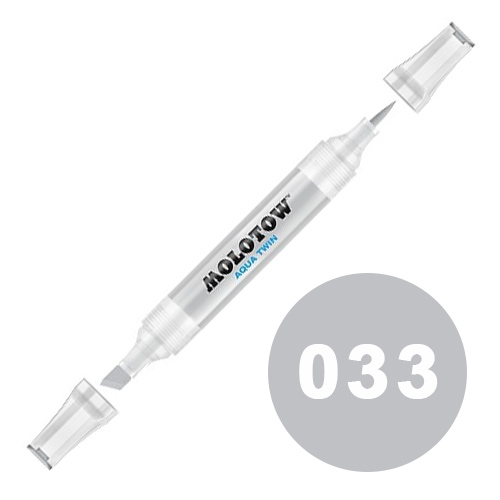 Molotow Aqua Twin Marker 2-6mm / Soft Brush - 033 Cool Grey 04