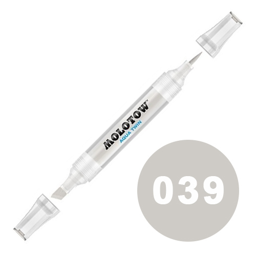 Molotow Aqua Twin Marker 2-6mm / Soft Brush - 039 Warm Grey 04