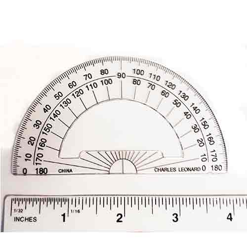 Charles Leonard  4" Open Center Protractor