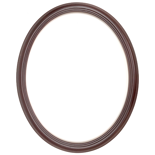 Closeout Oval Frame Mahogany - 22" x 28"