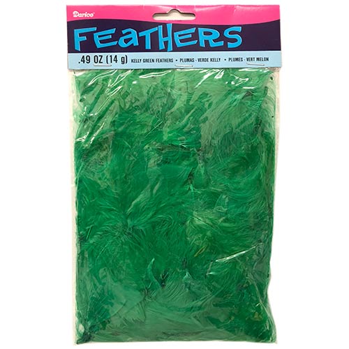 Darice Craft Fluffy Feathers - (.49oz/14g) Kelly Green
