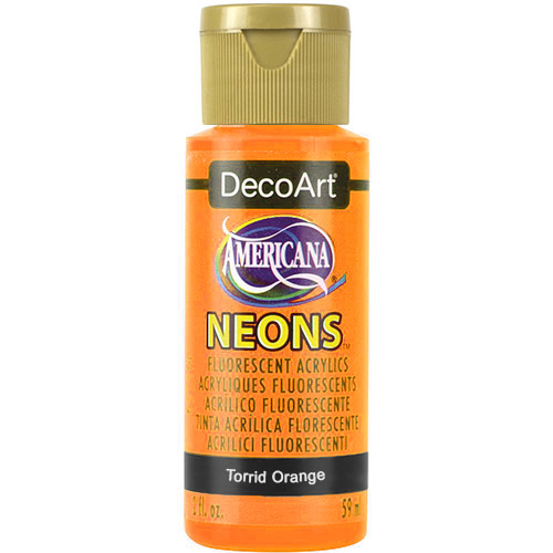DecoArt Americana Neons Acrylic Paint - (2oz/59ml) Torrid Orange