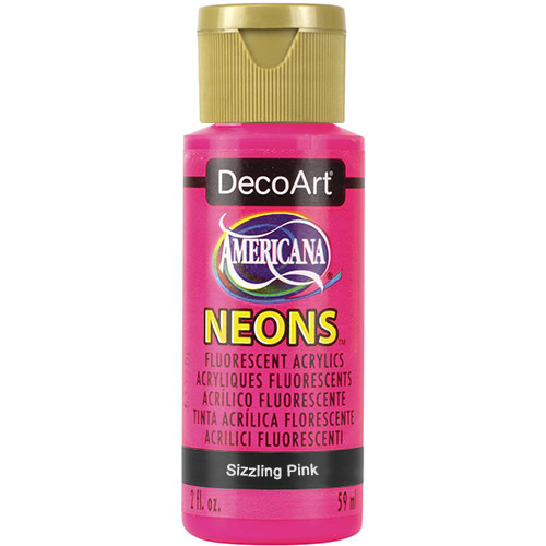 DecoArt Americana Neons Acrylic Paint - (2oz/59ml) Sizzling Pink