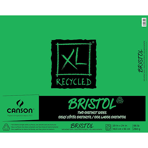 Canson XL Recycled Bristol Pad 19" x 24" - (25 Sheets, 96lb)
