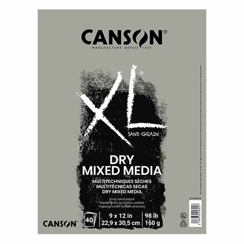 Canson XL Dry Mixed Media Grey- 9x12 (40 Sht)