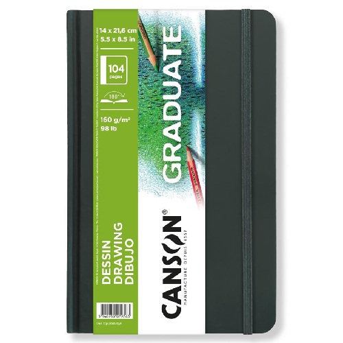 Canson Graduate Drawing Hard Cover Book 5.5" x 8.5"  (104 Sheets, 98lb)  CN31200L038
